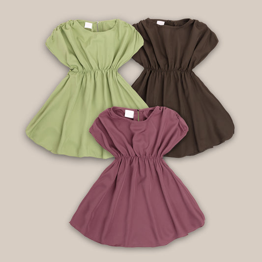 Rudraaksha stylish dress for kids girls (Pack Of 3)
