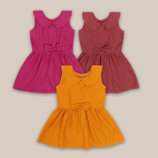 Rudraaksha stylish dress for kids girls (Pack Of 3)