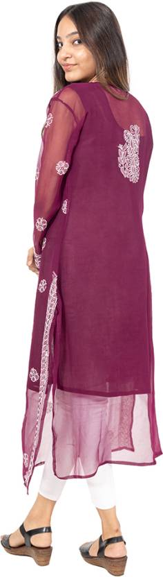 Georgette Chikankari Kurti