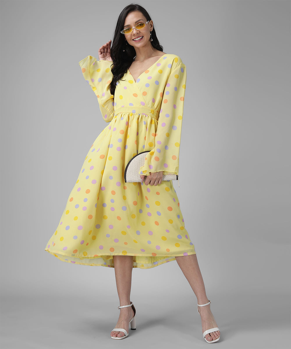 women polka dot dress