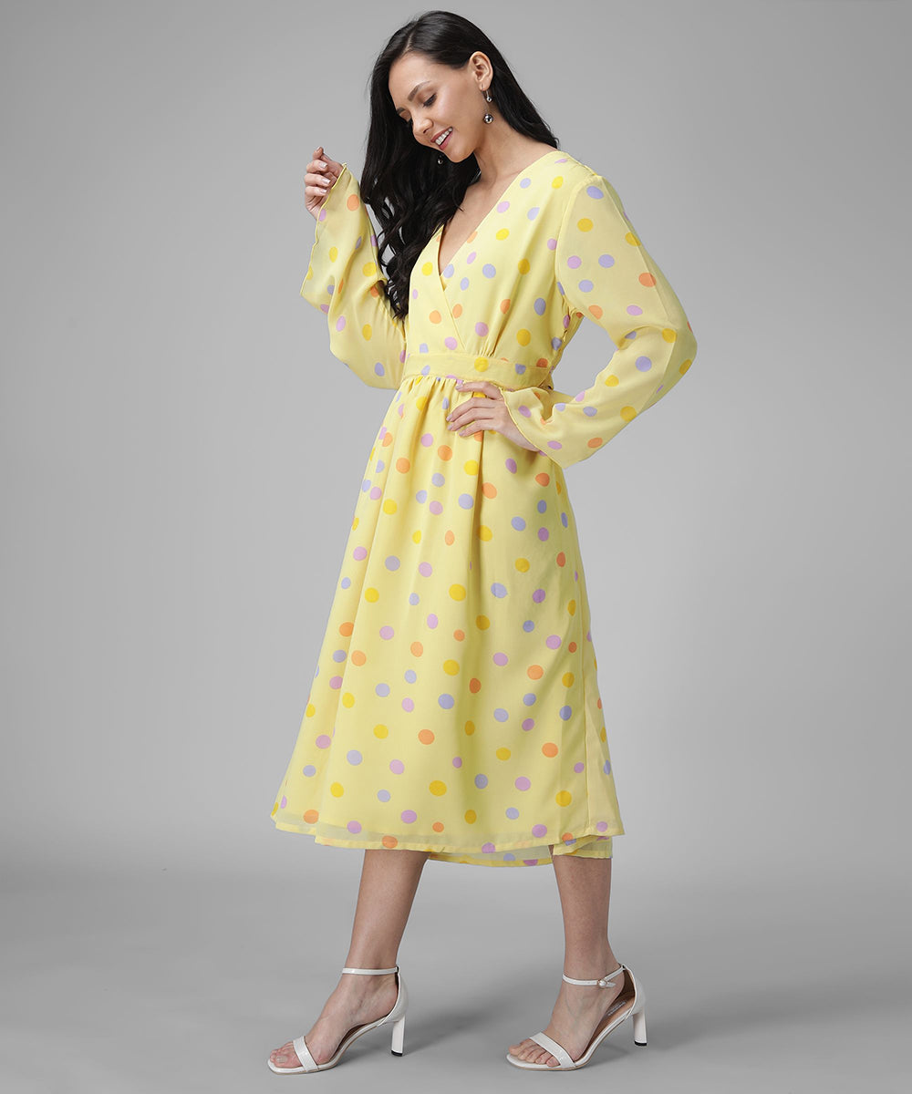 women polka dot dress