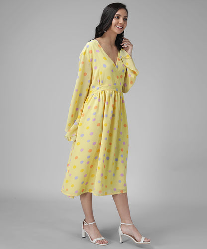 rudraaksha-yellow-polka-dot-collared-fit-and-flare-dress.jpg