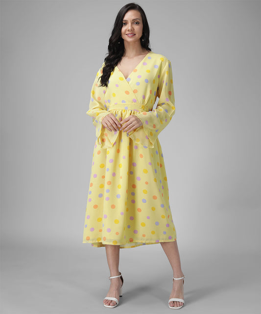 women polka dot dress