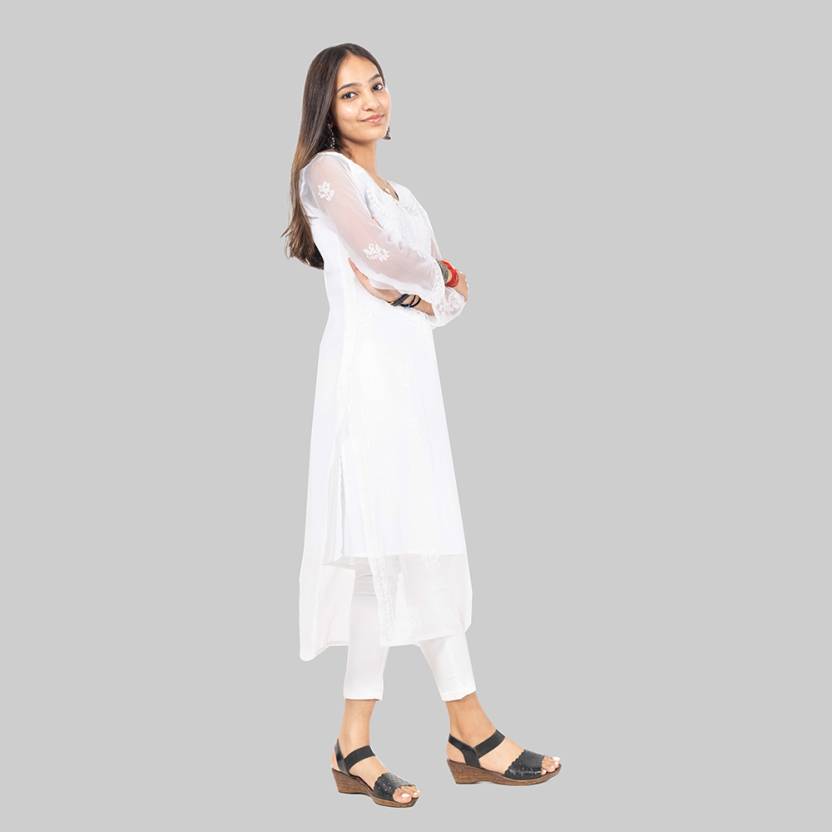 Georgette Chikankari Kurti