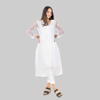 Georgette Chikankari Kurti
