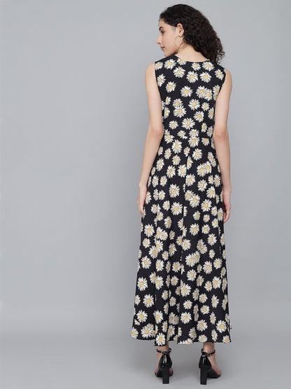 Rudraaksha trendy floral maxi dress for women RUDRAAKSHA