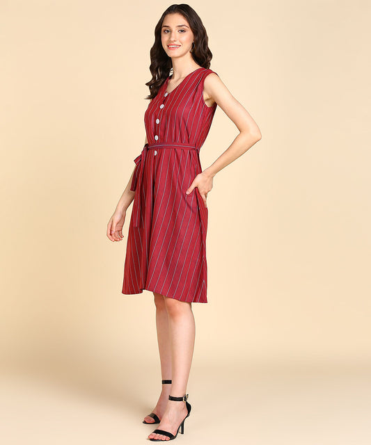 Rudraaksha Stylish Striped Dress For women