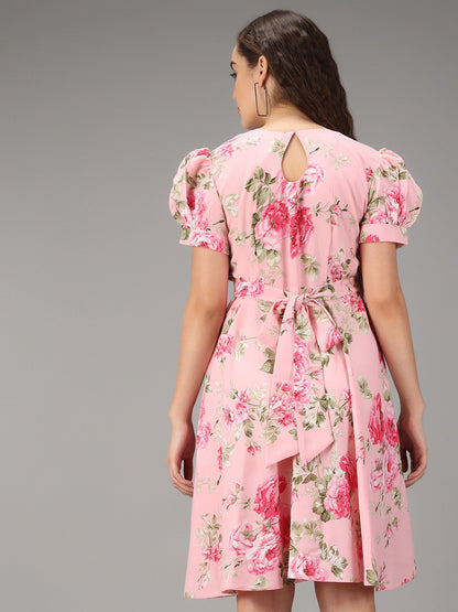 Geometric Print Collared Tiered Maxi Dress RUDRAAKSHA