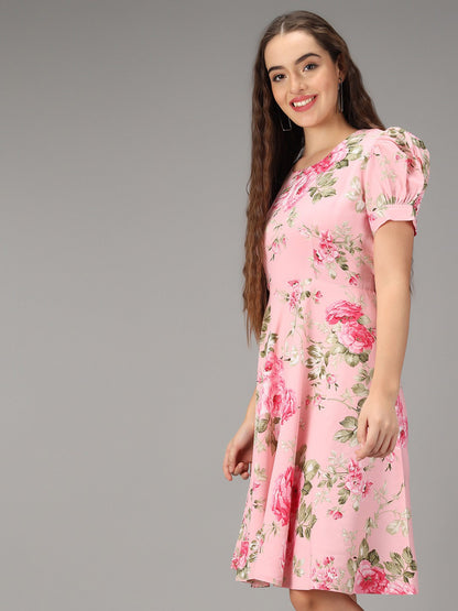 Geometric Print Collared Tiered Maxi Dress RUDRAAKSHA