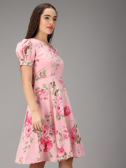 Geometric Print Collared Tiered Maxi Dress RUDRAAKSHA