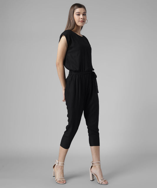 Solid  stylish Jumpsuit