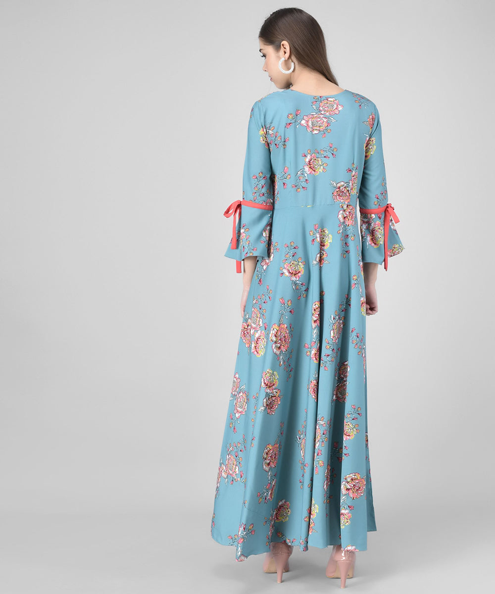 Rudraaksha women crepe bell sleeve dress