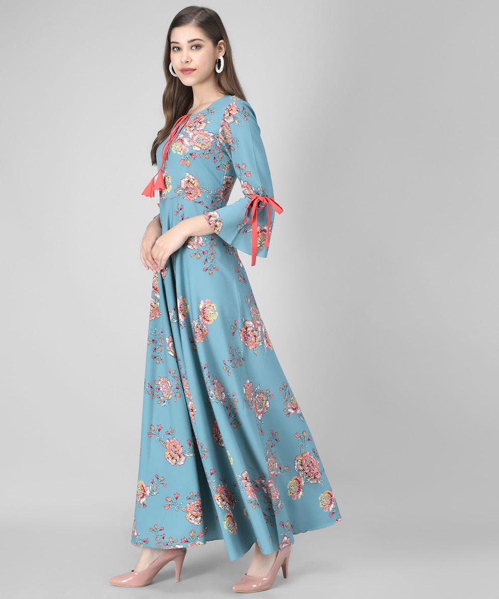 Rudraaksha women crepe bell sleeve dress