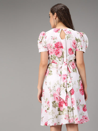 Geometric Print Collared Tiered Maxi Dress RUDRAAKSHA