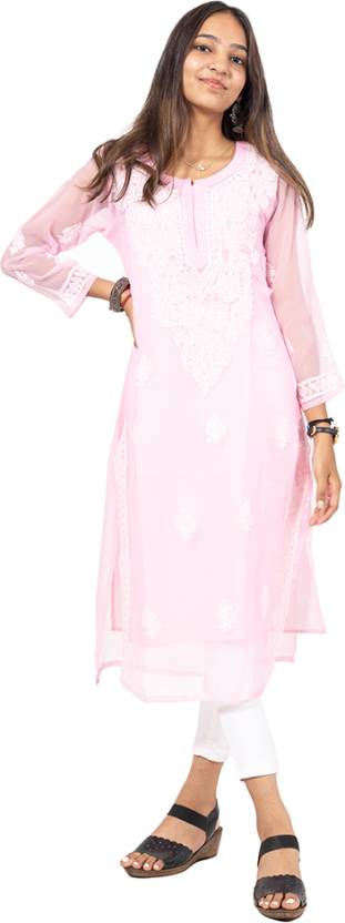 Georgette Chikankari Kurti