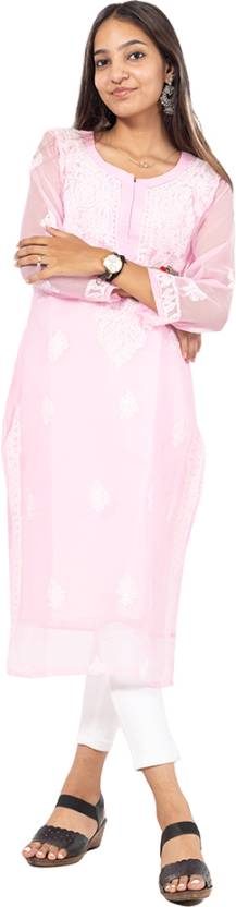 Georgette Chikankari Kurti
