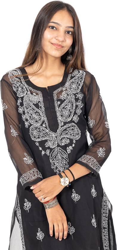 Georgette Chikankari Kurti