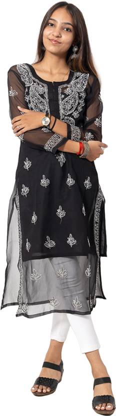 Georgette Chikankari Kurti